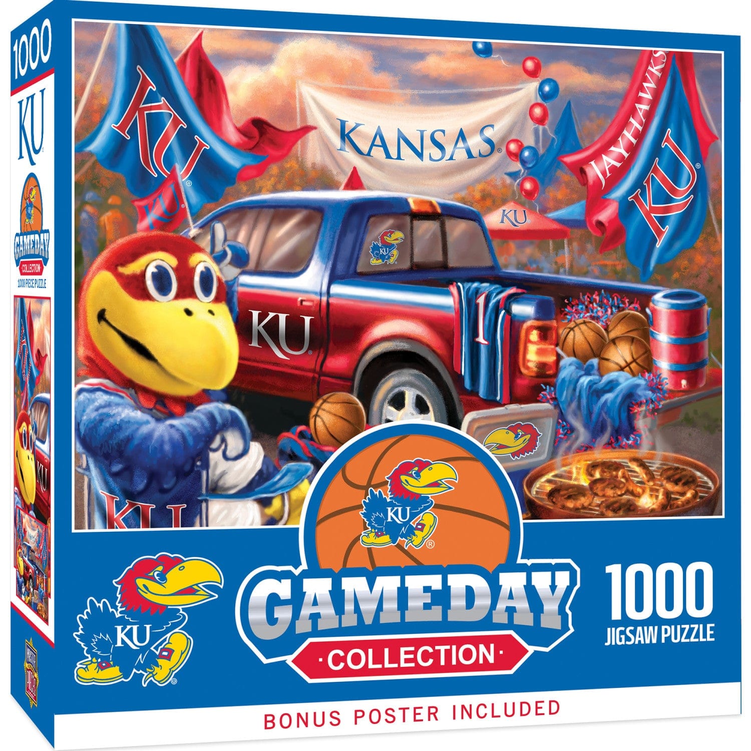 Kansas Jayhawks Gameday 1000 Piece Jigsaw Puzzle - Sports Gifts, Sports Memorabilia, Sports Collectibles, Fan Shop