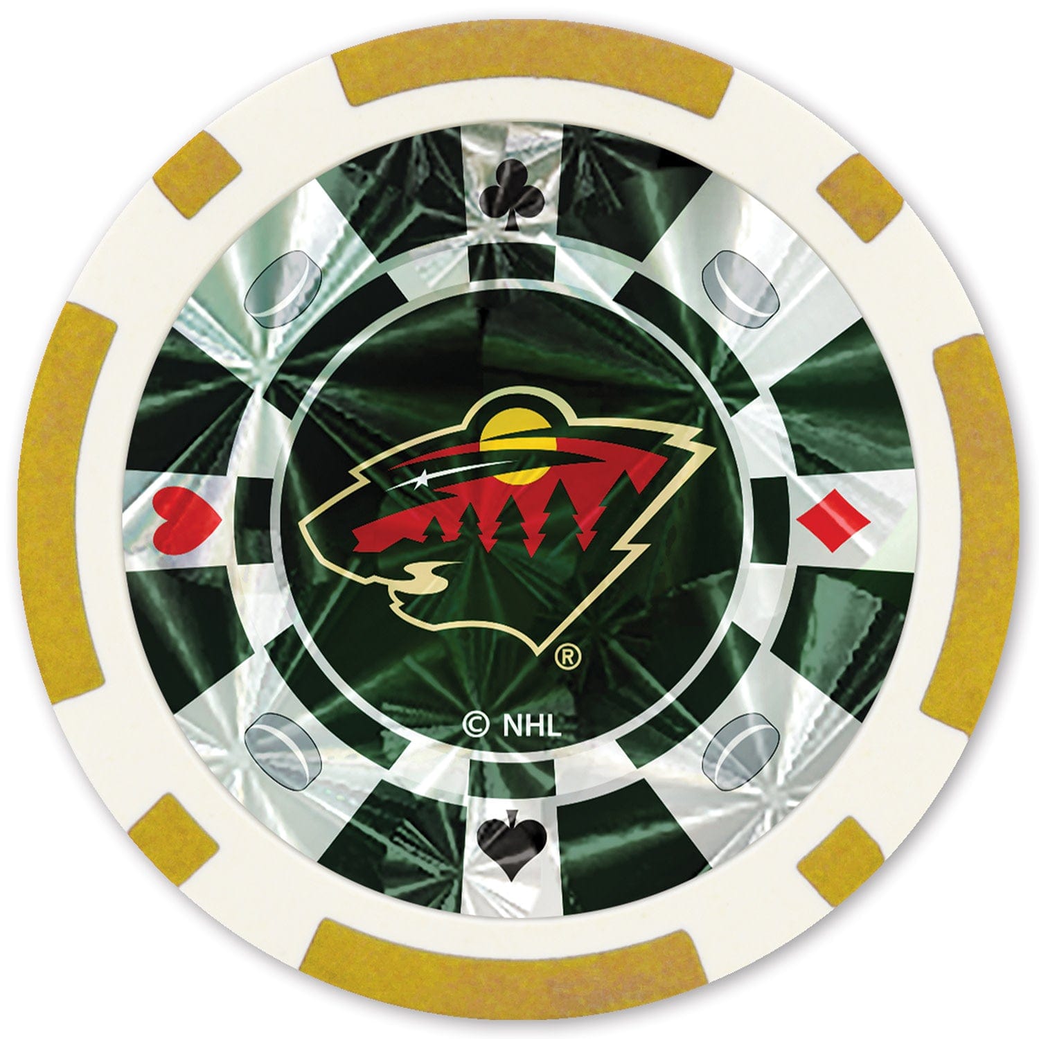 Minnesota Wild 20-Piece Poker Chip Set - Sports Gifts, Sports Memorabilia, Sports Collectibles, Fan Shop