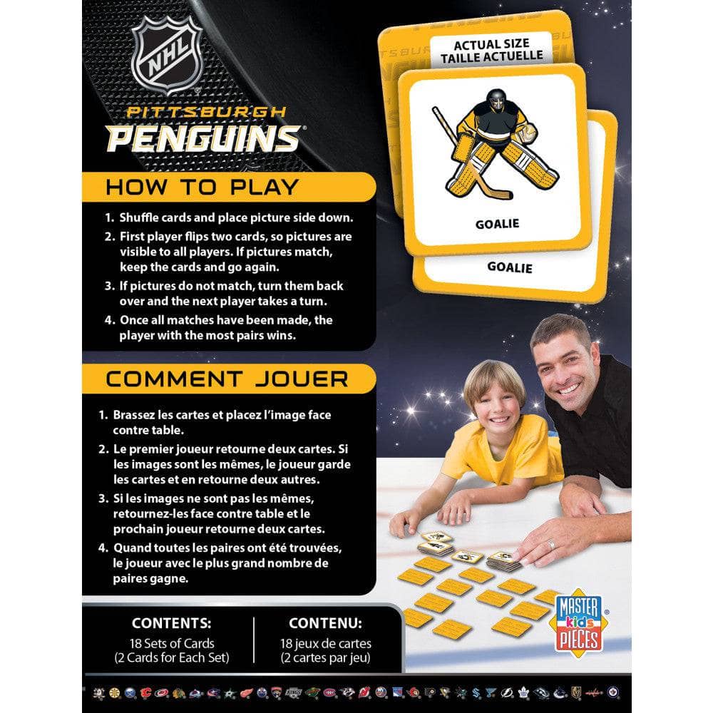 Pittsburgh Penguins Memory Match Game - Sports Gifts, Sports Memorabilia, Sports Collectibles, Fan Shop