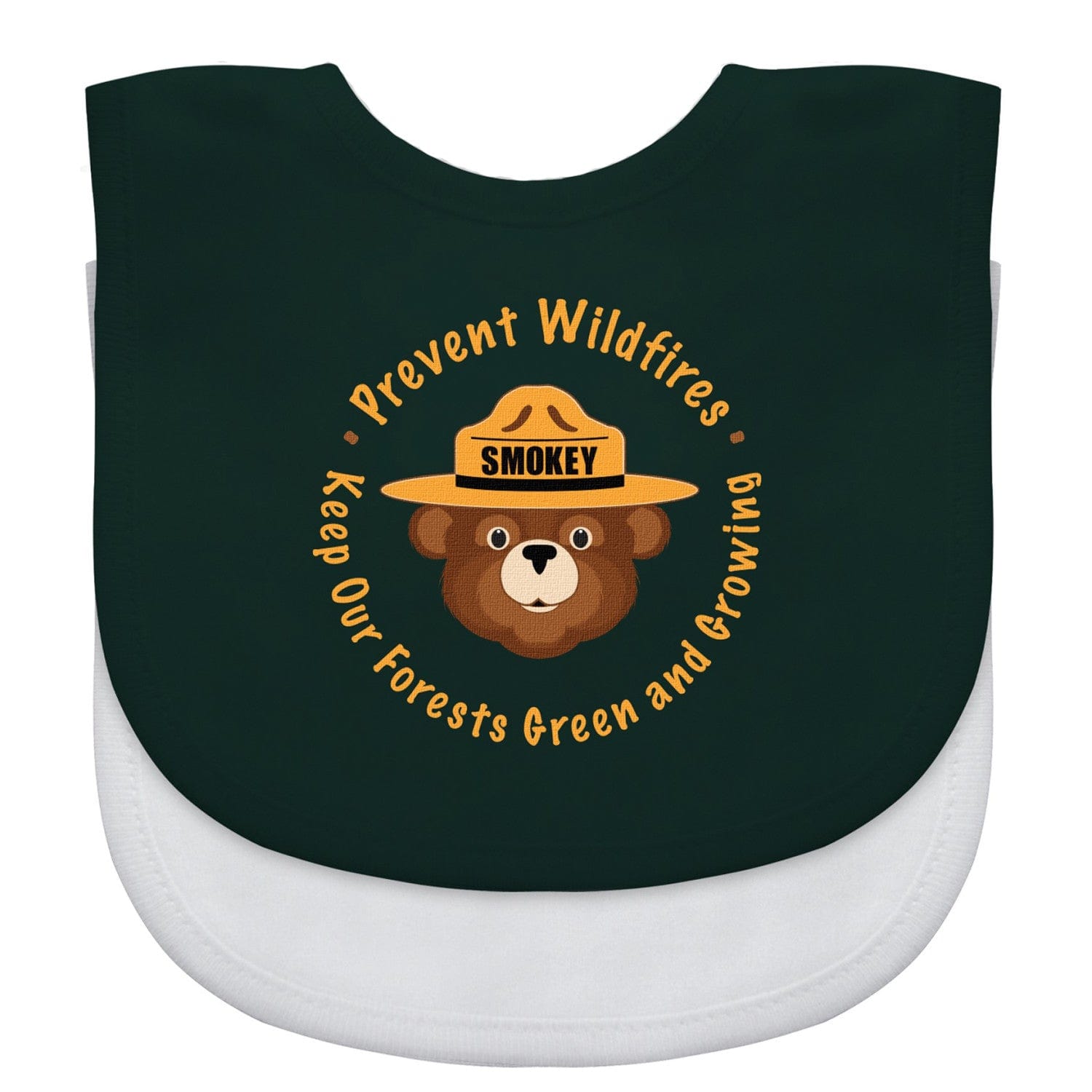 Smokey Bear Baby Bibs 2-Pack: Keep Messes at Bay! - Sports Gifts, Sports Memorabilia, Sports Collectibles, Fan Shop