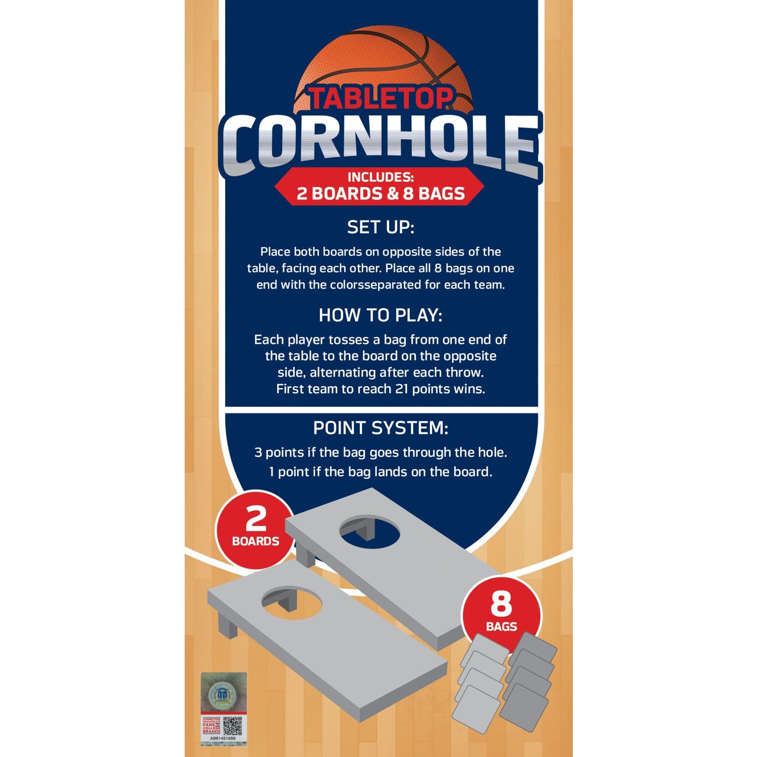 Kansas Jayhawks - NCAA Tabletop Cornhole
