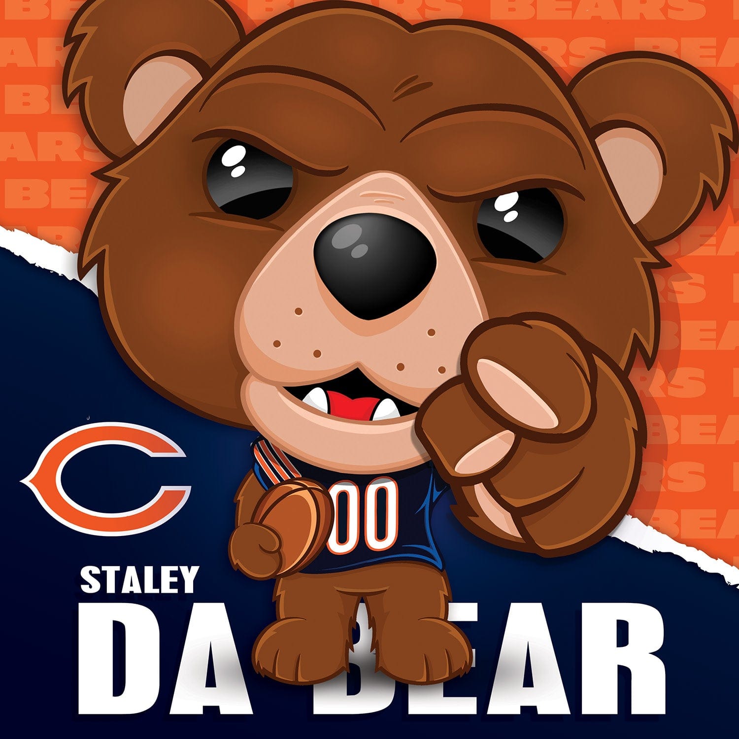 Staley Da Bear Chicago Bears 100-Piece Jigsaw Puzzle