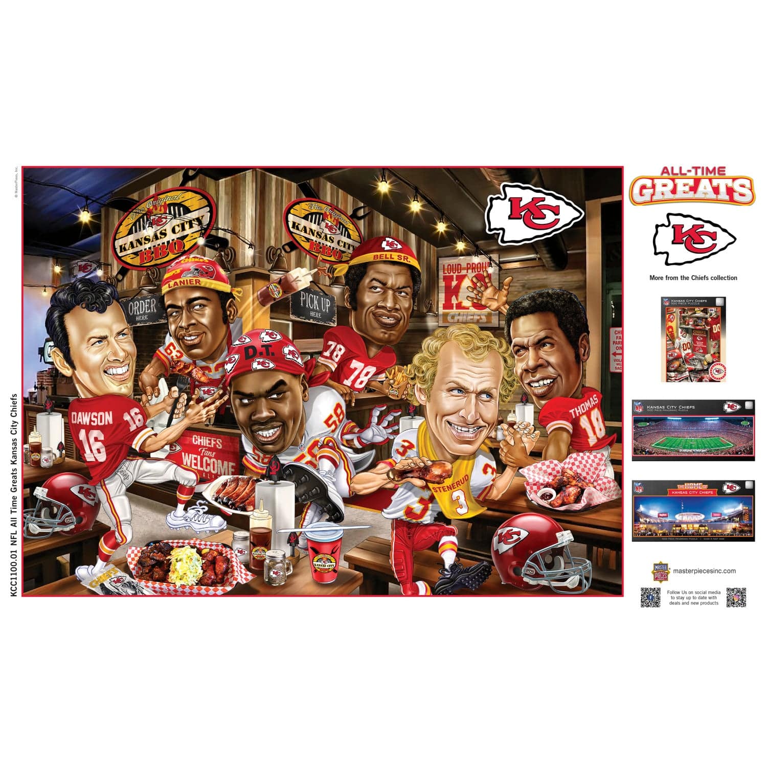 Kansas City Chiefs All-Time Greats 500-Piece Jigsaw Puzzle