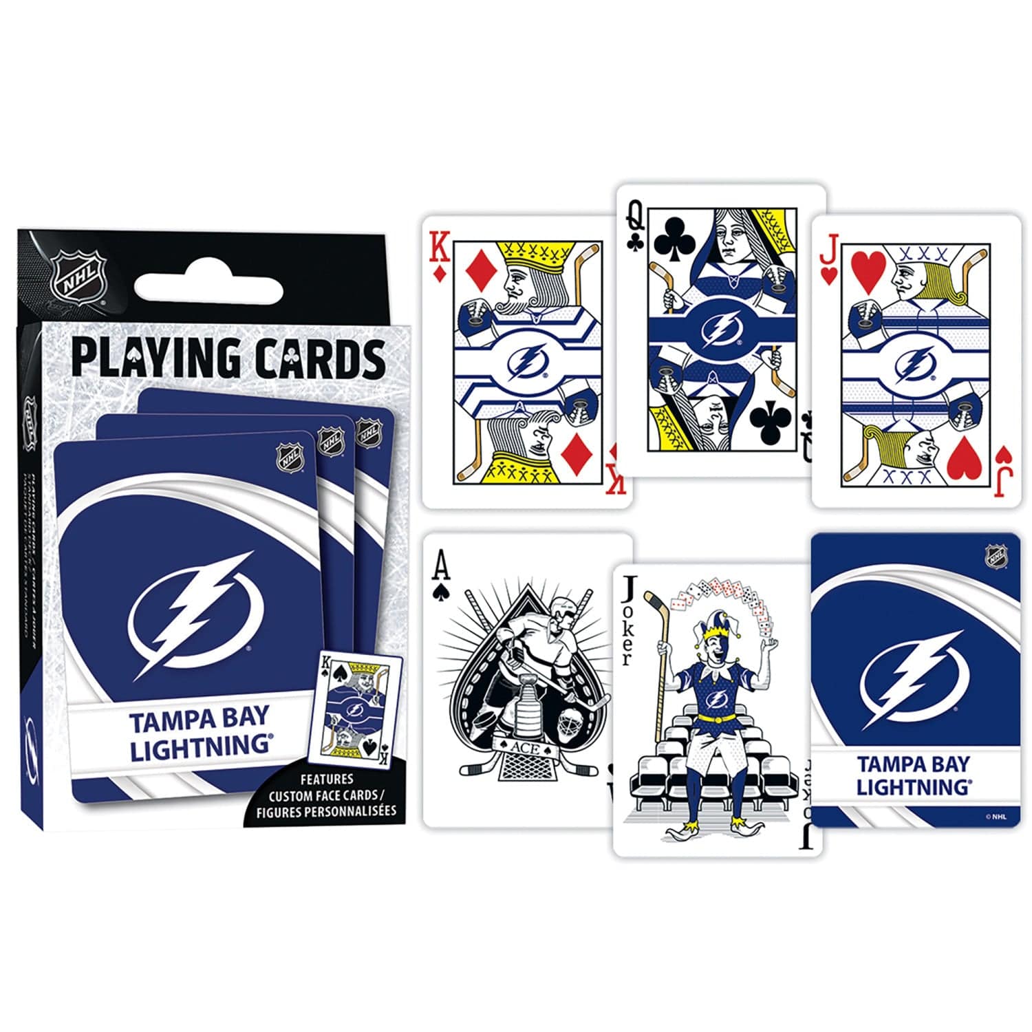 Tampa Bay Lightning Official Playing Cards - 54 Card Deck - Sports Gifts, Sports Memorabilia, Sports Collectibles, Fan Shop