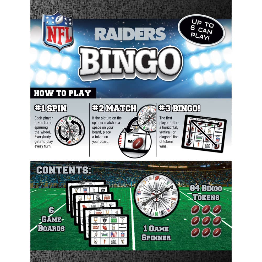 Las Vegas Raiders Bingo Game: Join the Fun and Cheer for Your Team!