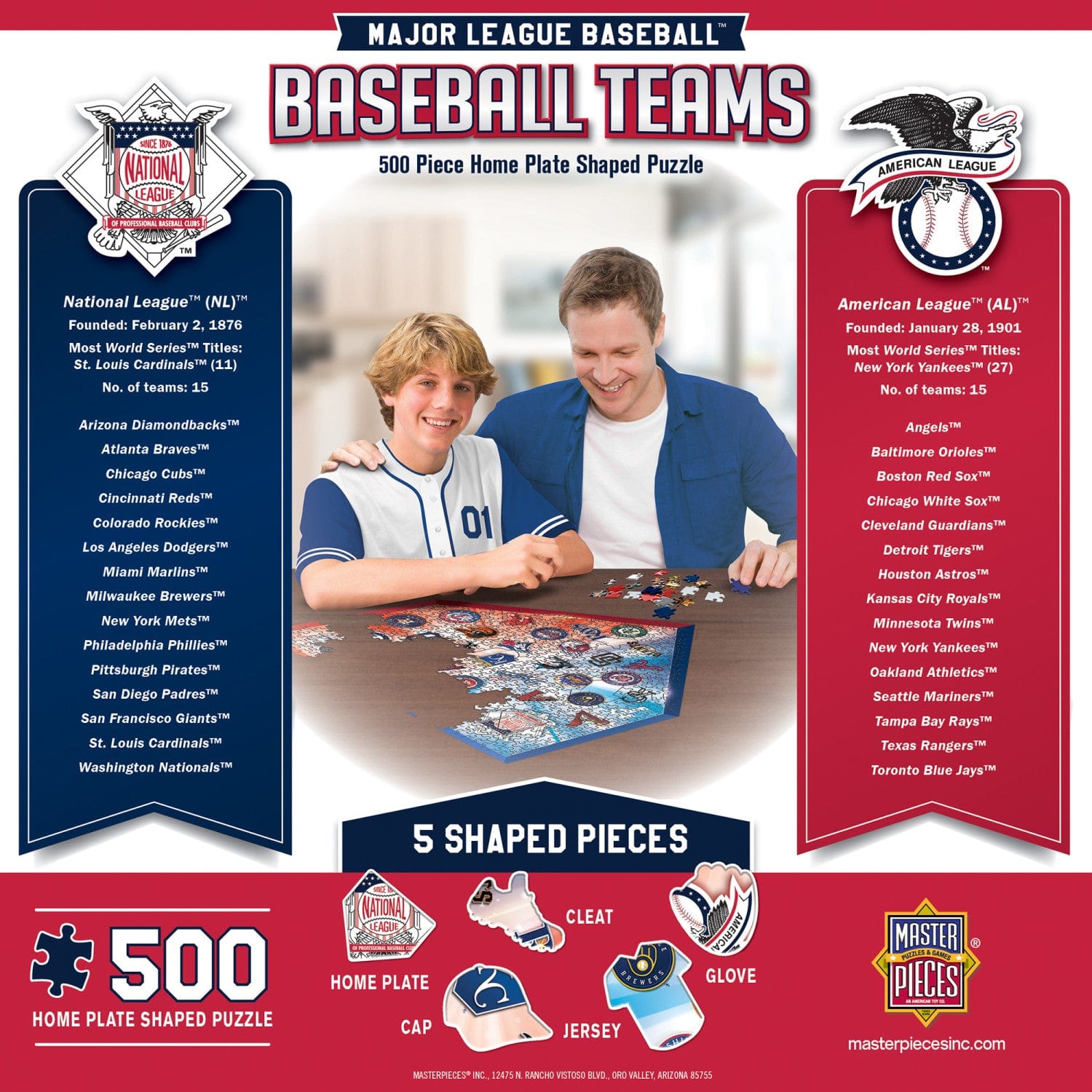 MLB Home Plate 500-Piece Shaped Puzzle - Sports Gifts, Sports Memorabilia, Sports Collectibles, Fan Shop
