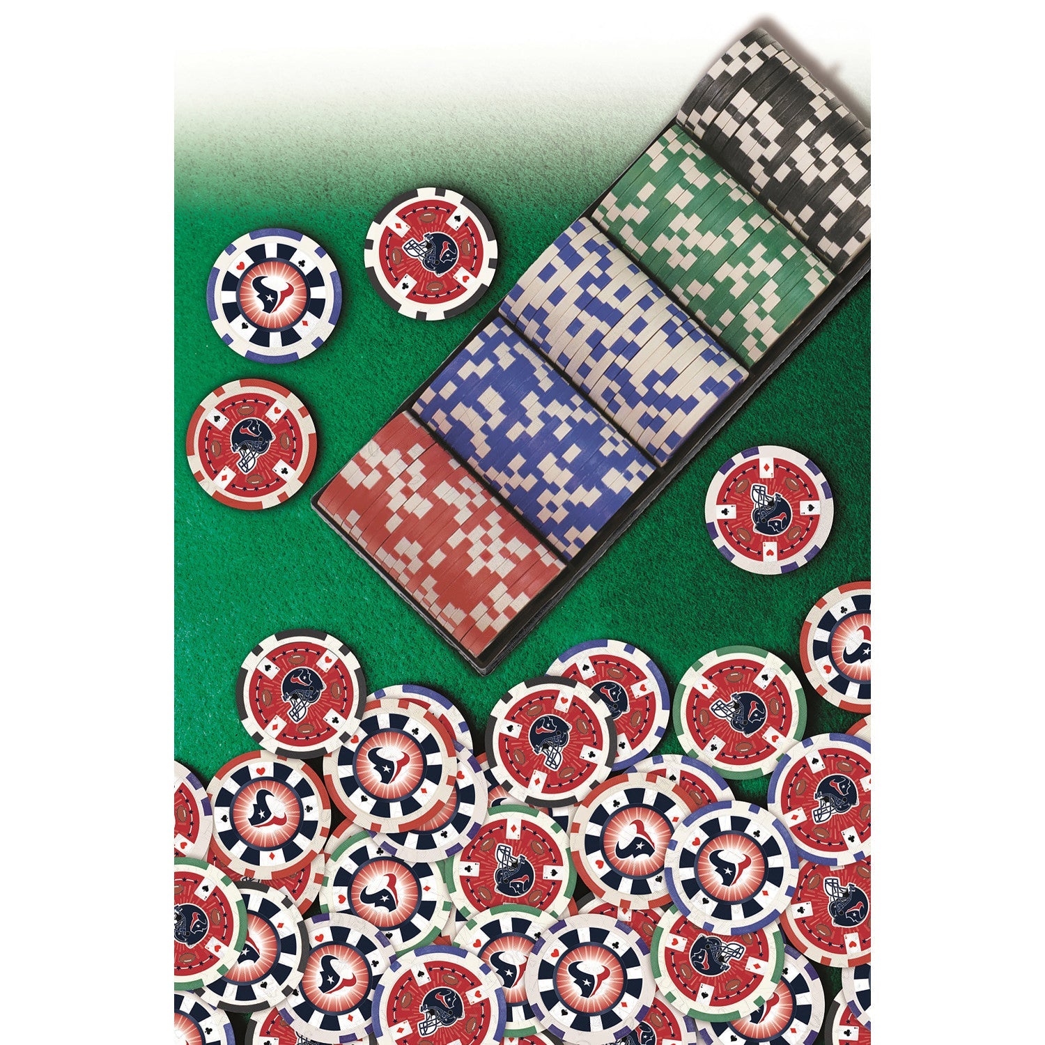 Houston Texans 100 Piece Poker Chips - 757 Sports Collectibles