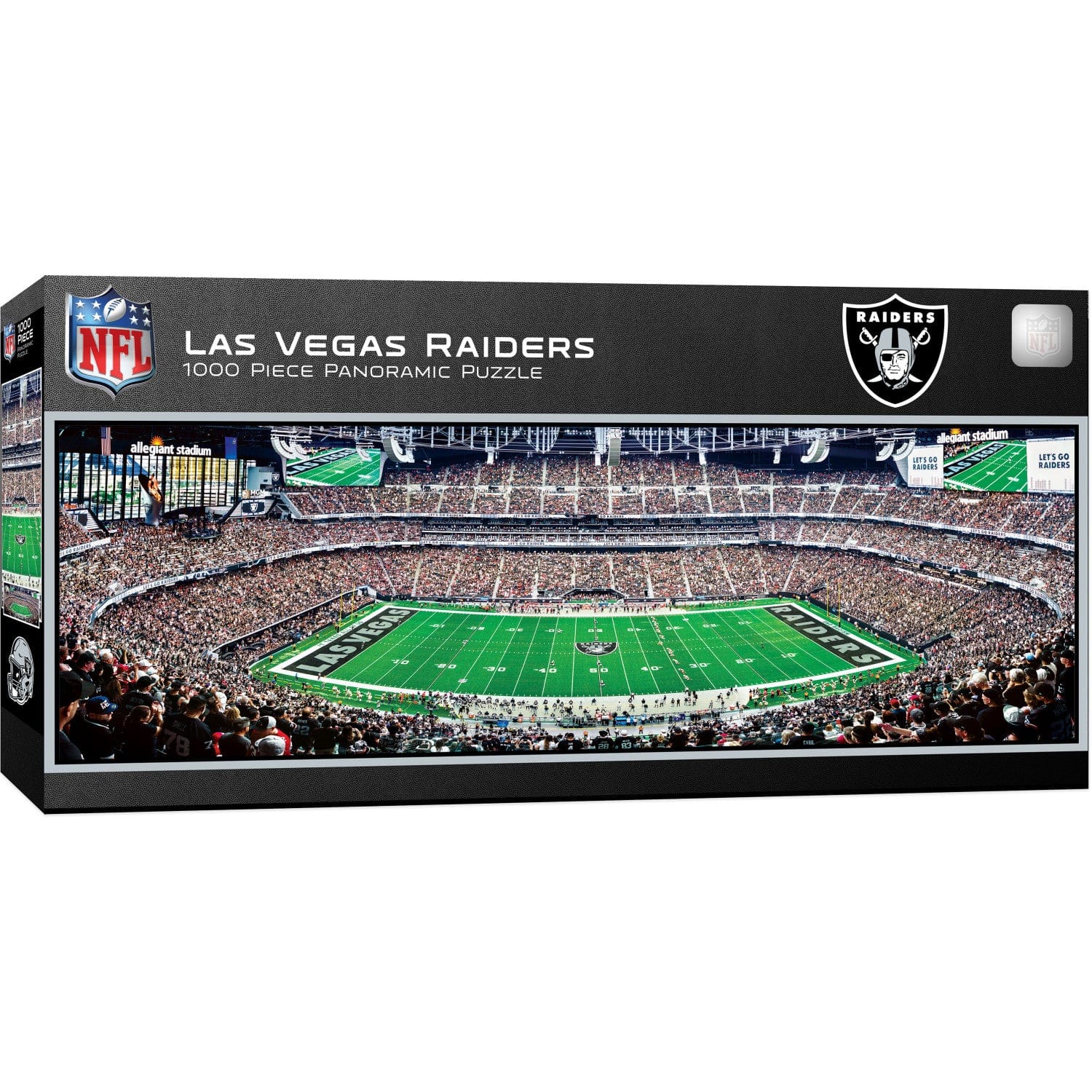 Las Vegas Raiders 1000 Piece Panoramic Jigsaw Puzzle - Center View - Sports Gifts, Sports Memorabilia, Sports Collectibles, Fan Shop