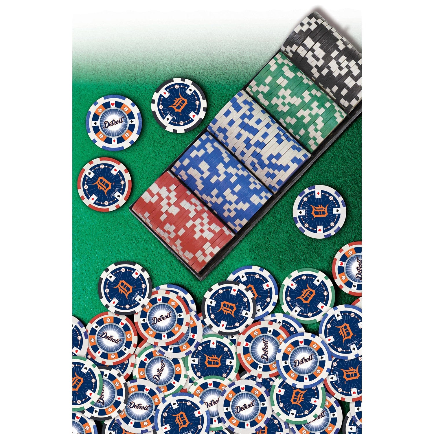 Detroit Tigers 100 Piece Poker Chip Set - Sports Gifts, Sports Memorabilia, Sports Collectibles, Fan Shop