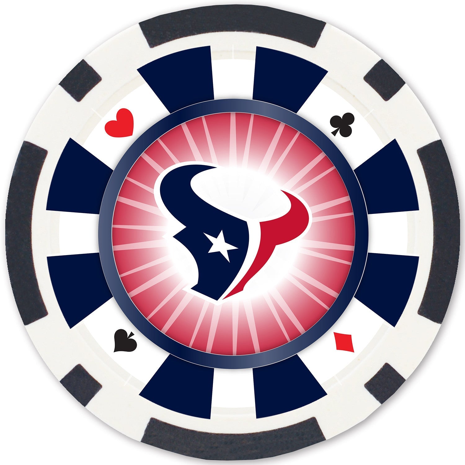 Houston Texans 100 Piece Poker Chips - 757 Sports Collectibles