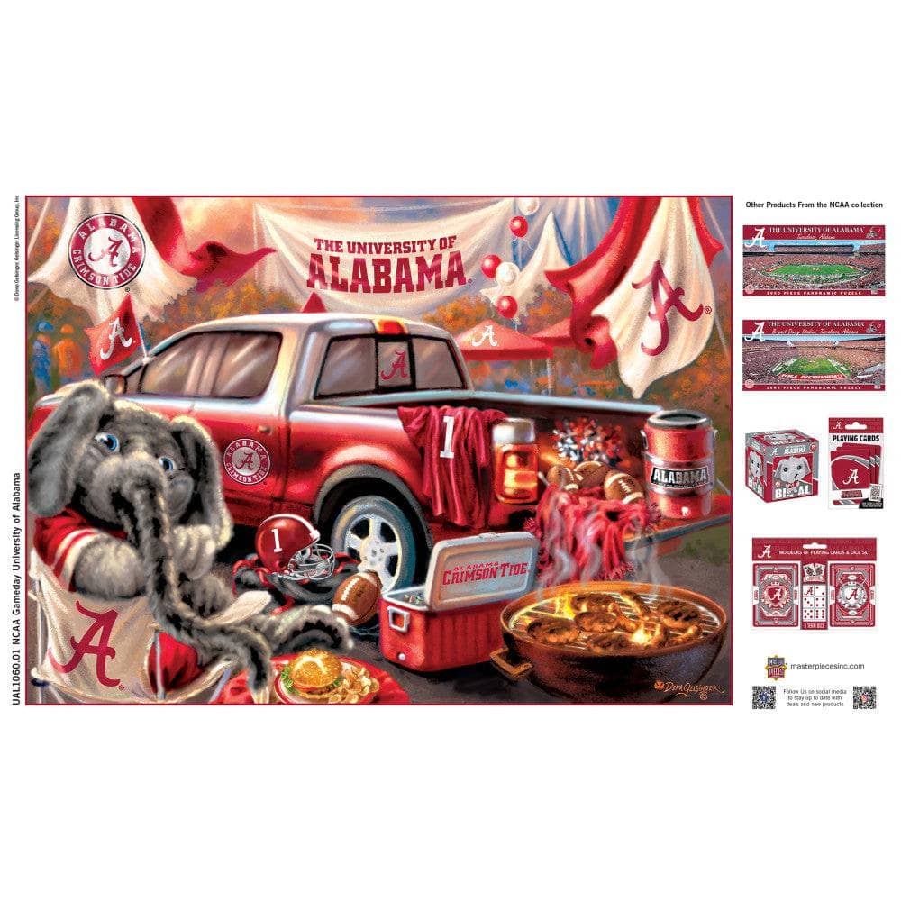 Alabama Crimson Tide Gameday 1000 Piece Jigsaw Puzzle - Sports Gifts, Sports Memorabilia, Sports Collectibles, Fan Shop