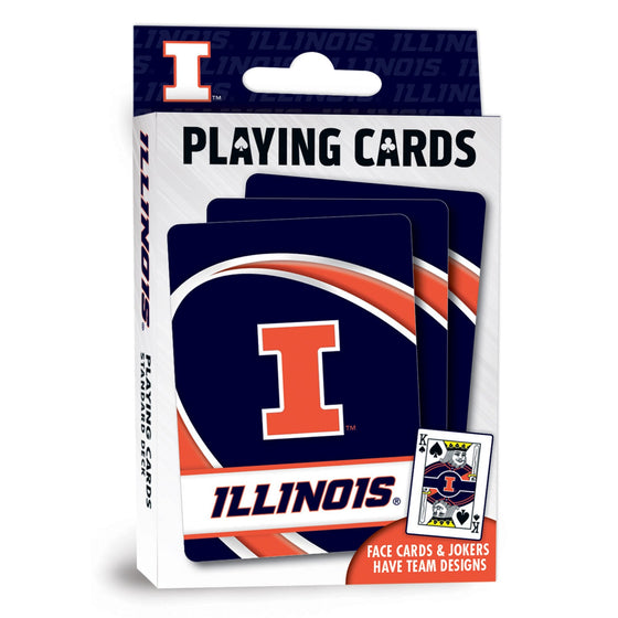 Illinois Fighting Illini Playing Cards - 54 Card Deck - 757 Sports Collectibles