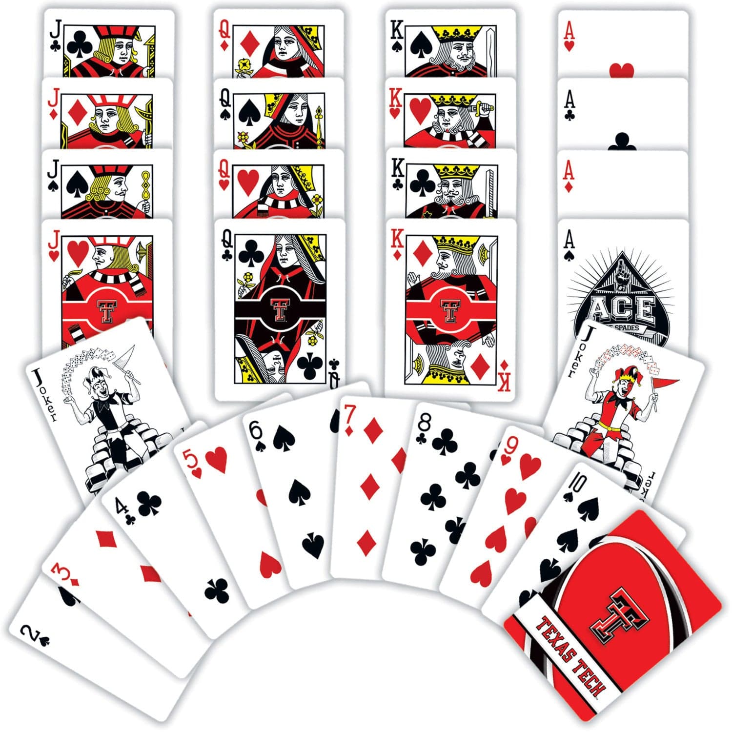 Texas Tech Red Raiders 54-Card Deck Playing Cards - Sports Gifts, Sports Memorabilia, Sports Collectibles, Fan Shop