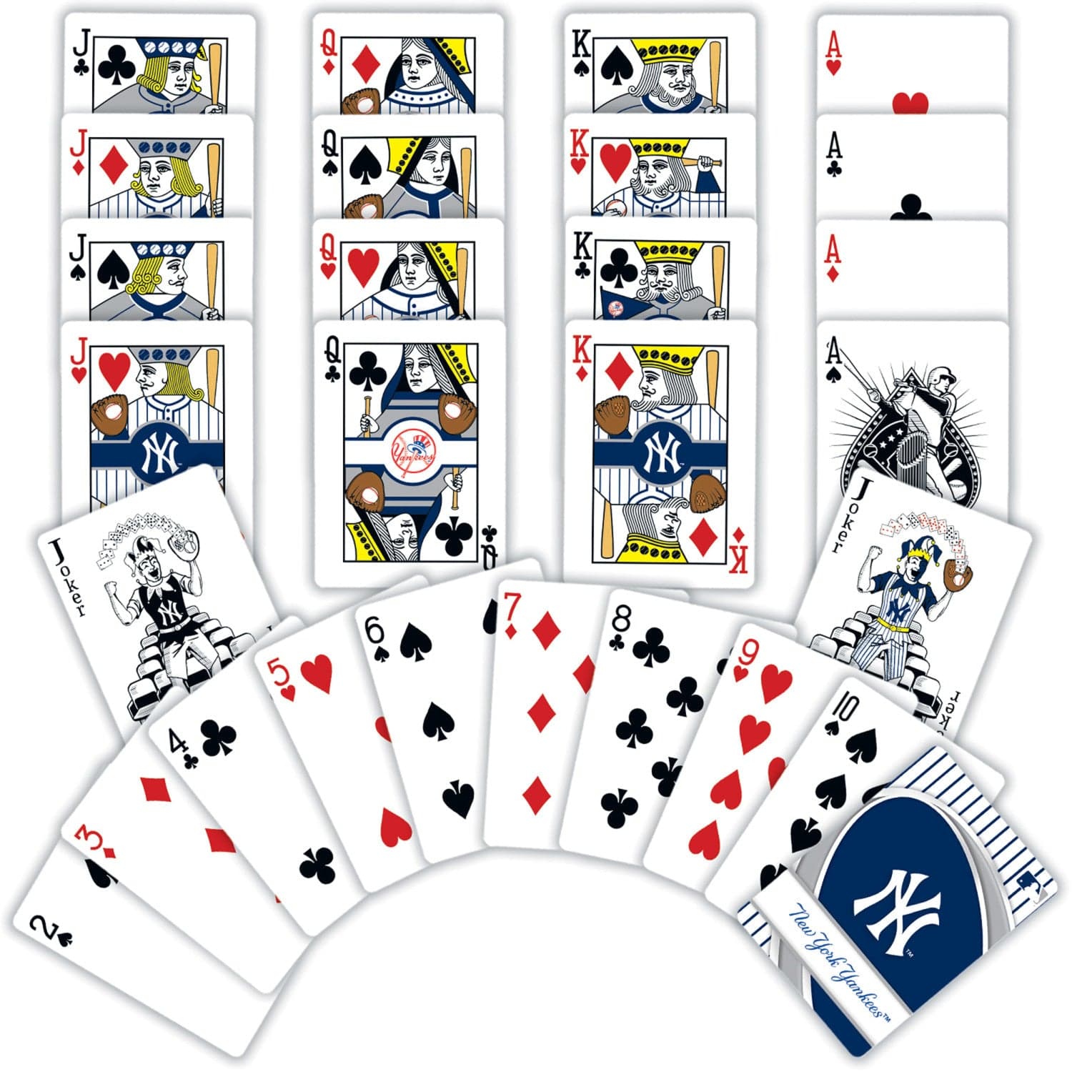 New York Yankees Official Playing Cards - 54 Card Deck - Sports Gifts, Sports Memorabilia, Sports Collectibles, Fan Shop