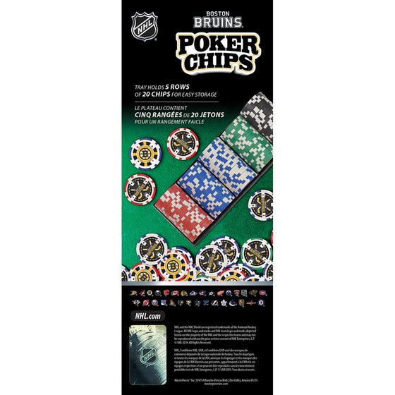 Boston Bruins 100 Piece Poker Chips - 757 Sports Collectibles