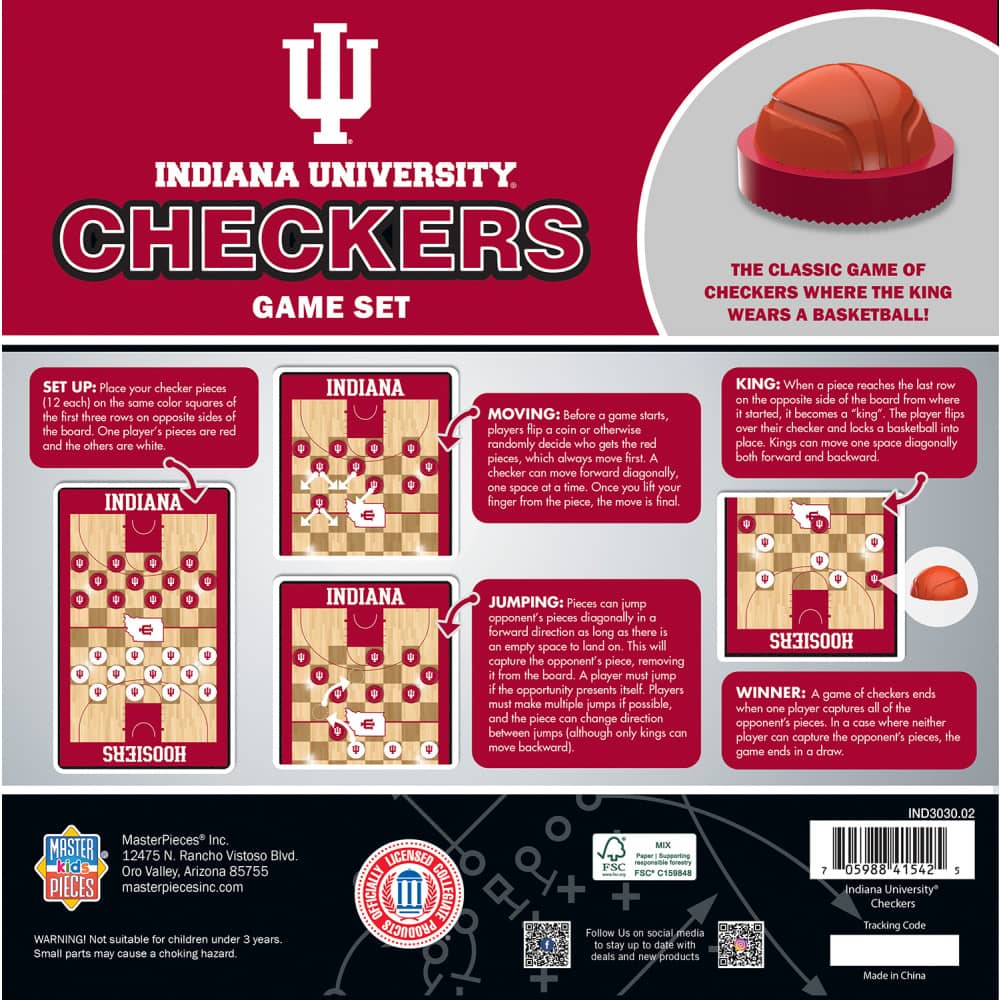 Indiana Hoosiers Checkers Game