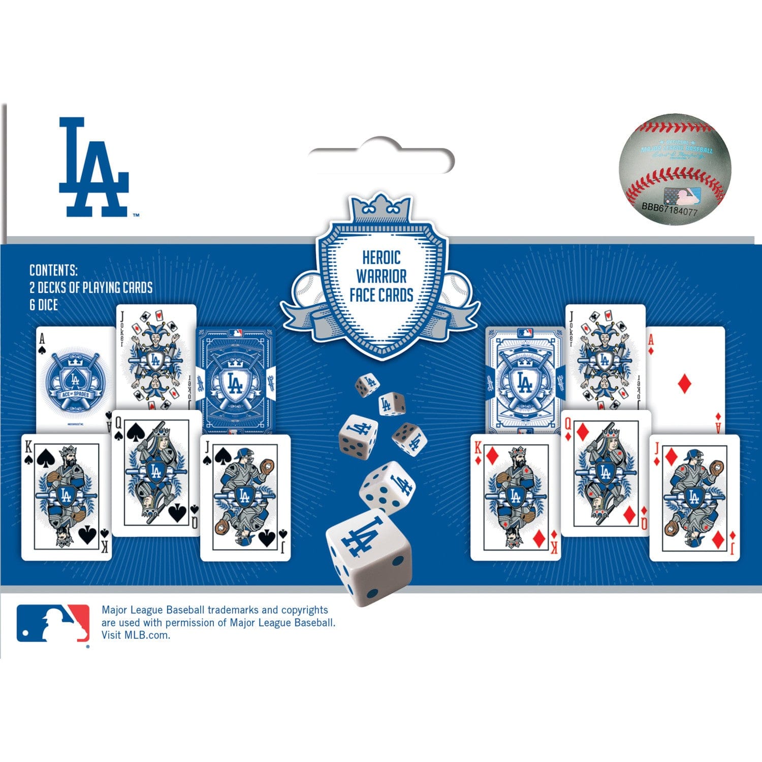 Los Angeles Dodgers 2-Pack Playing Cards and Dice Set - Sports Gifts, Sports Memorabilia, Sports Collectibles, Fan Shop