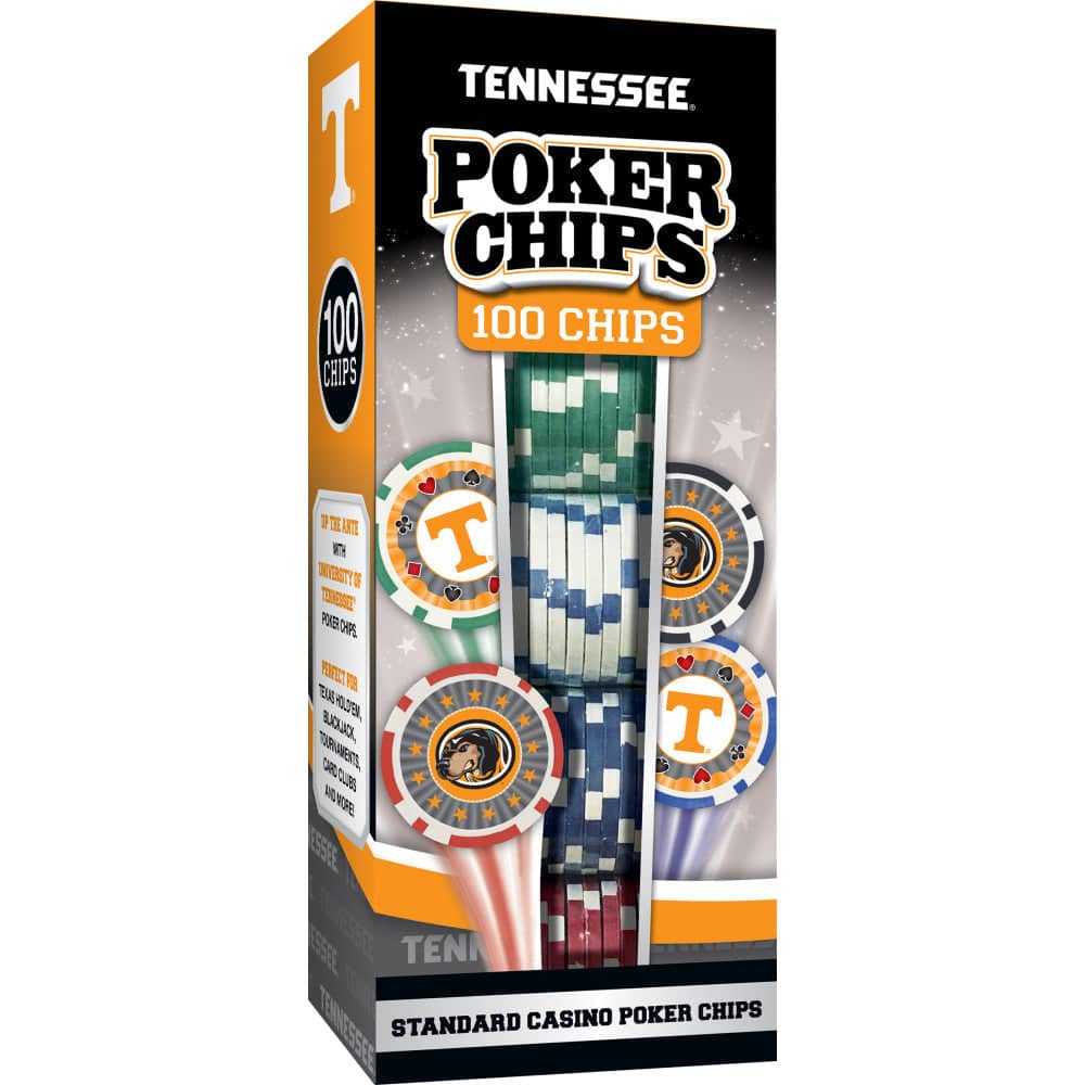 Tennessee Volunteers 100-Piece Poker Chip Set - Sports Gifts, Sports Memorabilia, Sports Collectibles, Fan Shop