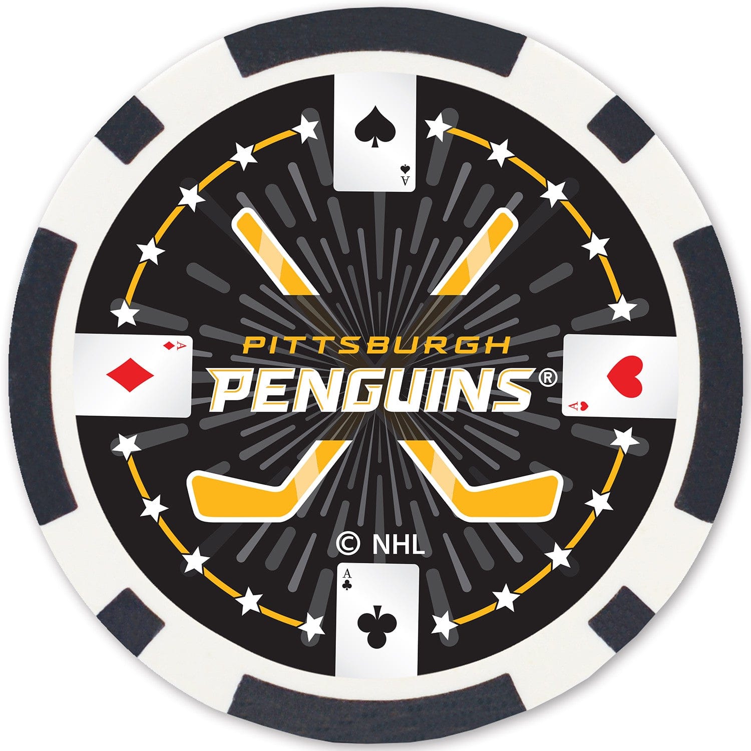 Pittsburgh Penguins 100-Piece Poker Chip Set - Sports Gifts, Sports Memorabilia, Sports Collectibles, Fan Shop