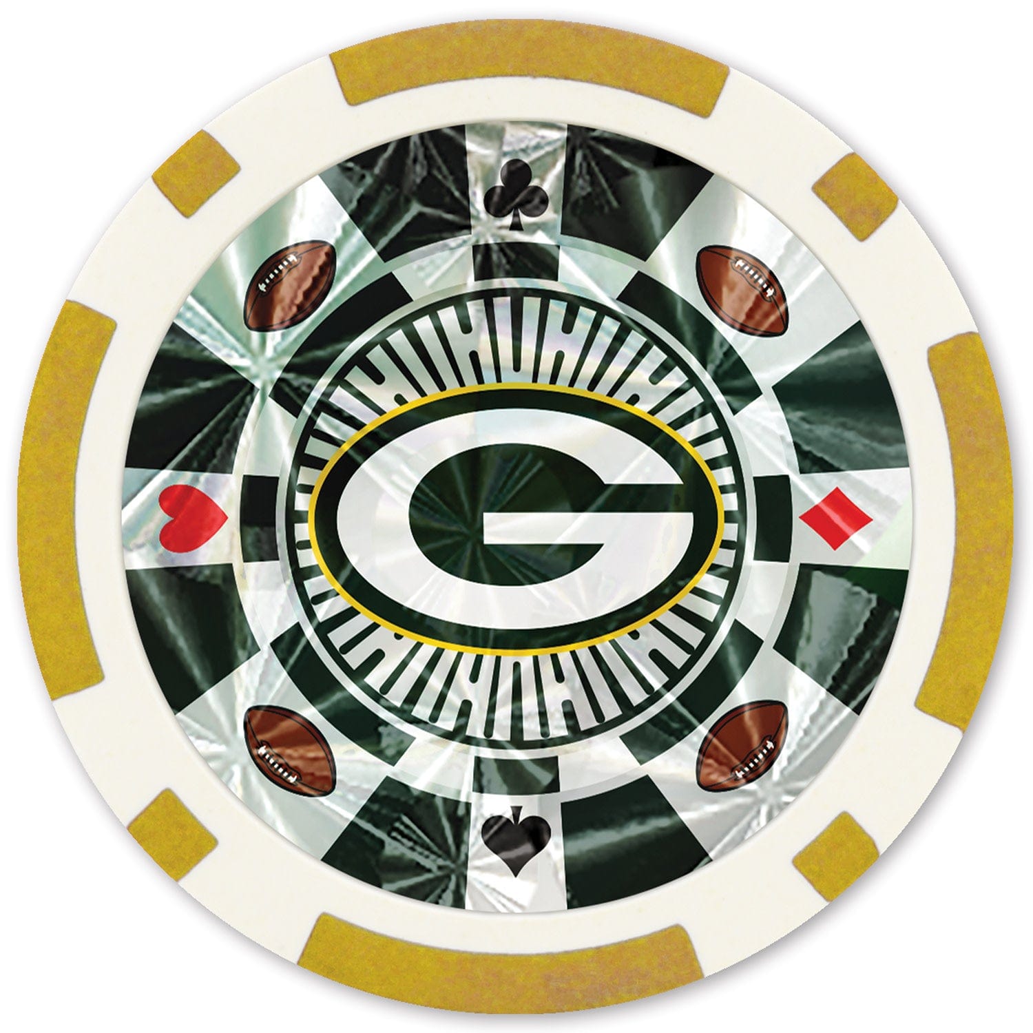 Green Bay Packers 20-Piece Poker Chip Set - Sports Gifts, Sports Memorabilia, Sports Collectibles, Fan Shop