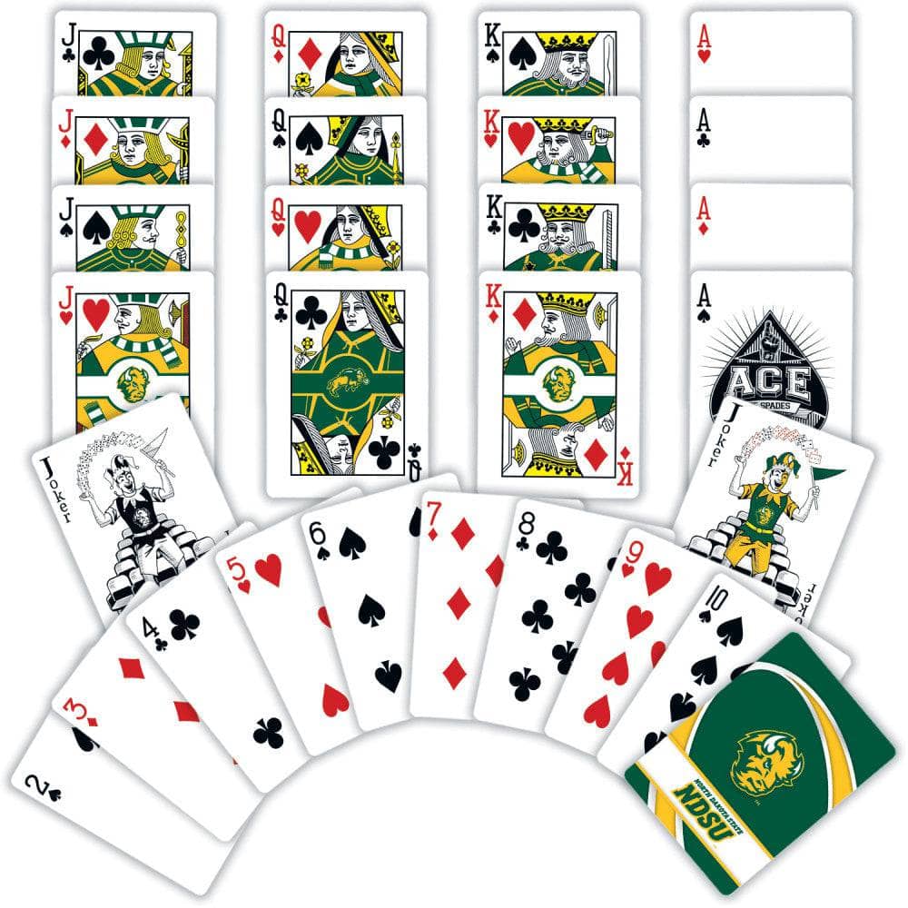 North Dakota State Bison 54-Card Playing Deck - Sports Gifts, Sports Memorabilia, Sports Collectibles, Fan Shop