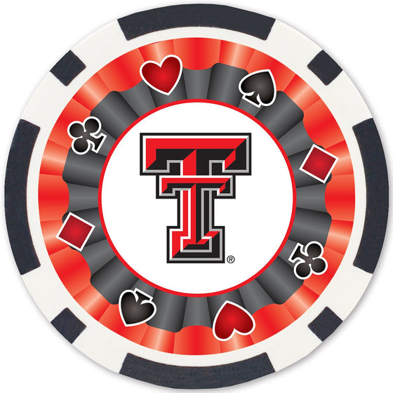 Texas Tech Red Raiders 100 Piece Poker Chips - 757 Sports Collectibles
