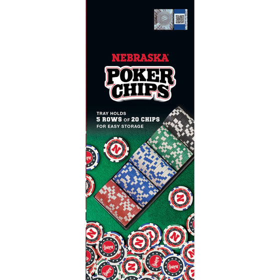 Nebraska Cornhuskers 100 Piece Poker Chips - 757 Sports Collectibles