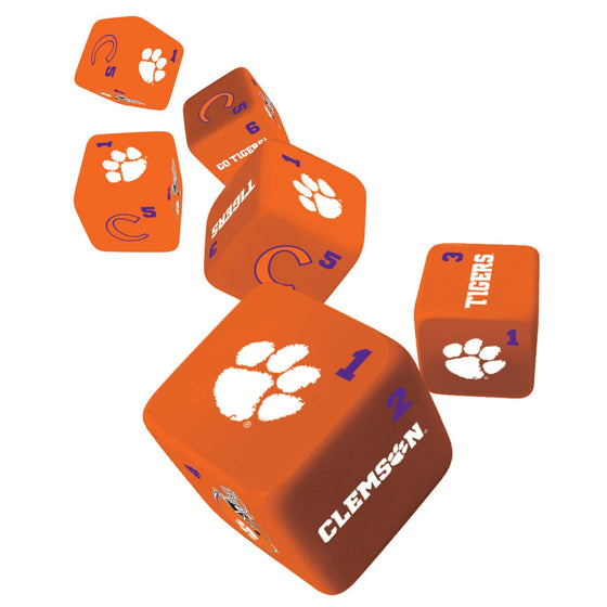 Clemson Tigers Dice Set - 19mm - 757 Sports Collectibles