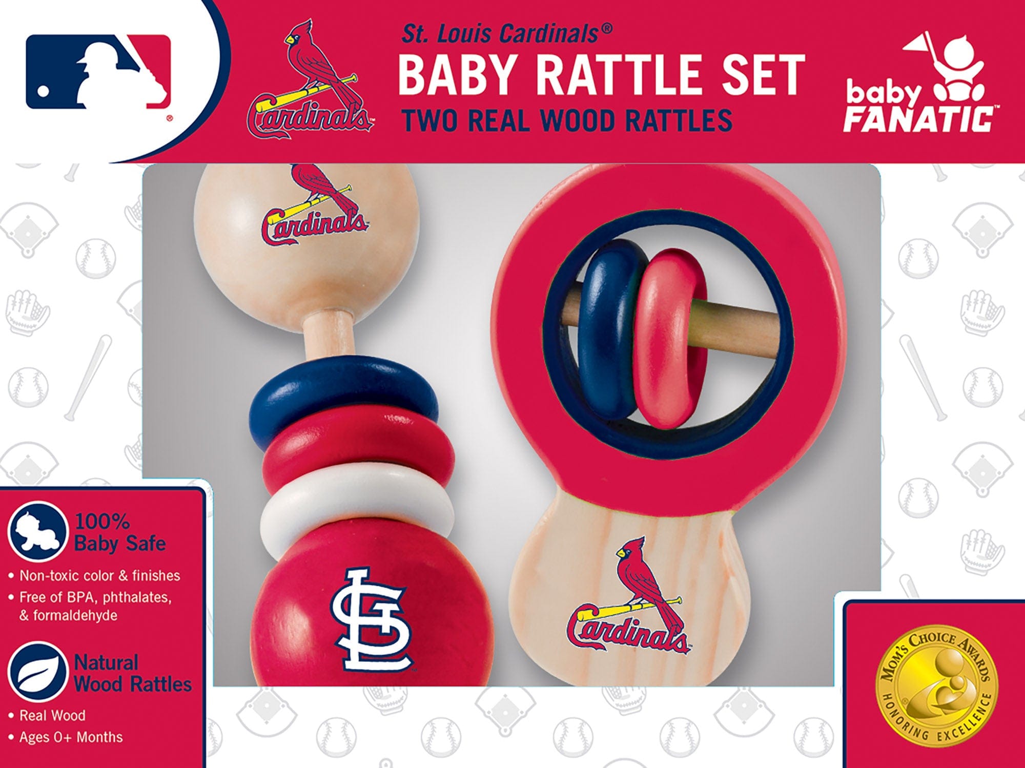 St. Louis Cardinals Baby Rattles 2-Pack - Sports Gifts, Sports Memorabilia, Sports Collectibles, Fan Shop