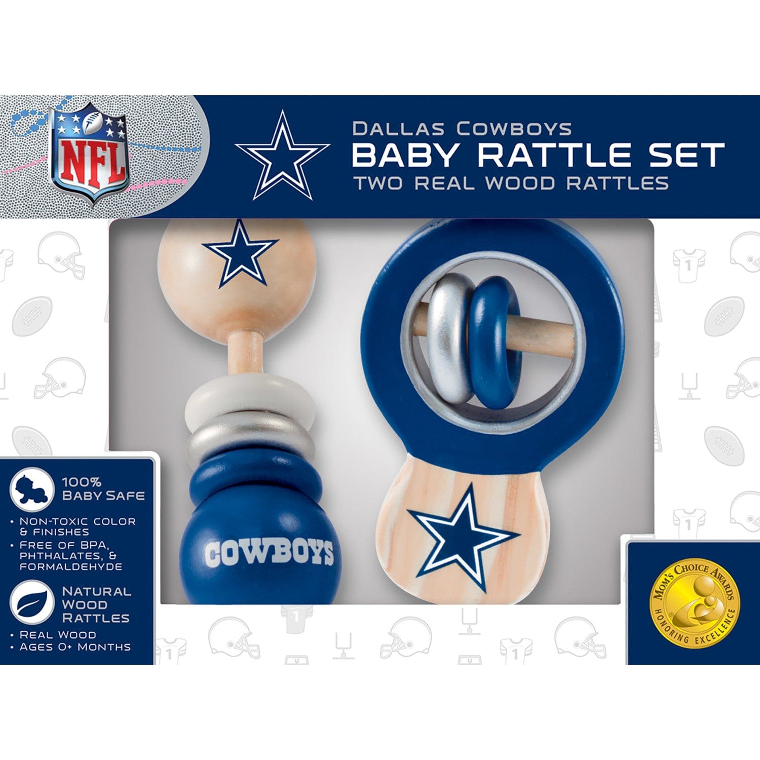 Dallas Cowboys Baby Rattles 2-Pack - Sports Gifts, Sports Memorabilia, Sports Collectibles, Fan Shop