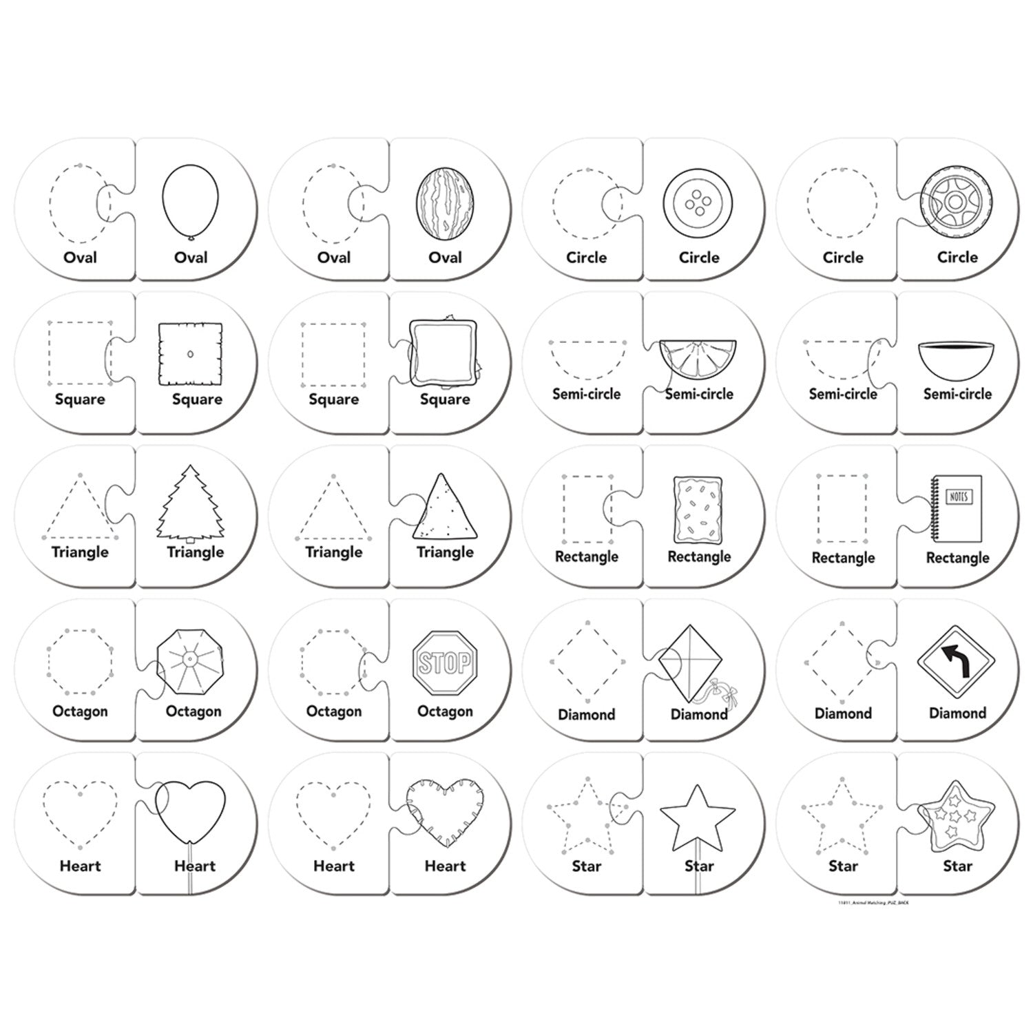 Colors & Shapes - Educational Matching Jigsaw Puzzles - 757 Sports Collectibles