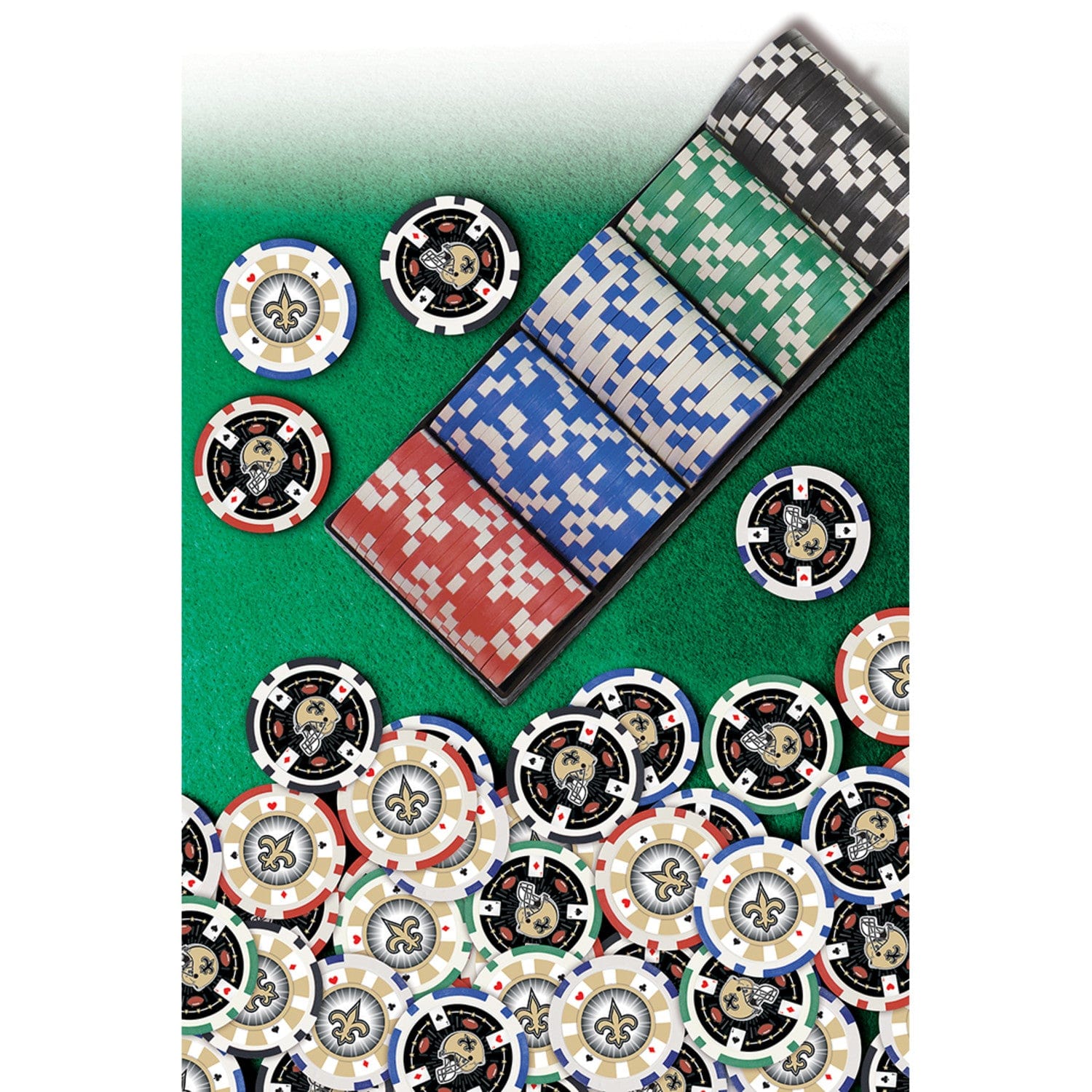 New Orleans Saints 100 Piece Poker Chip Set