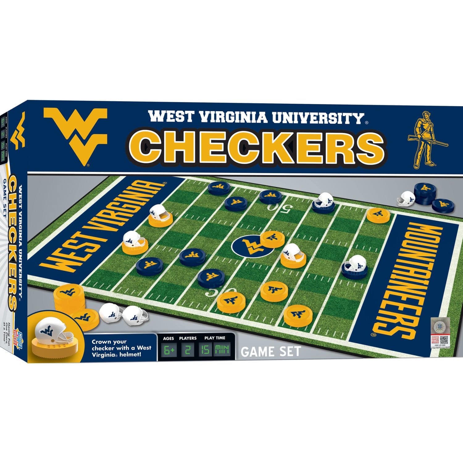 West Virginia Mountaineers Checkers Game