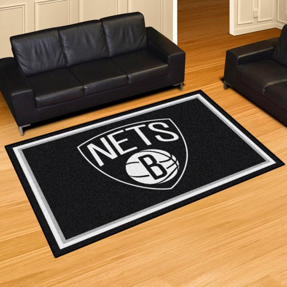 Brooklyn Nets 5'x8' Plush Rug