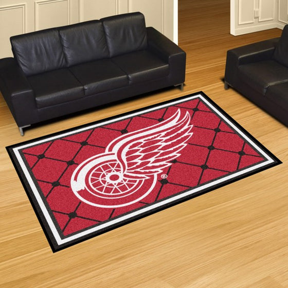 Detroit Red Wings 5'x8' Plush Rug