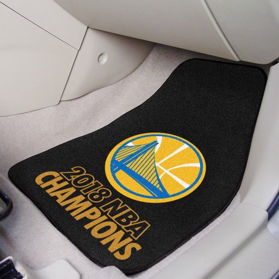Golden State Warriors 2018 NBA Finals Champions Carpet Car Mat Set