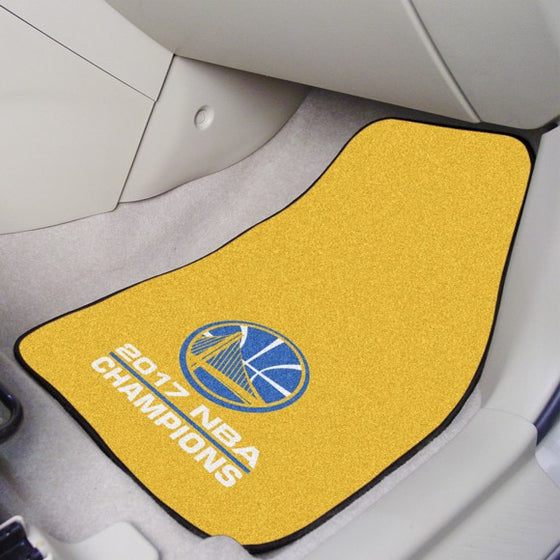 Golden State Warriors 2017 NBA Finals Champions Carpet Car Mat Set