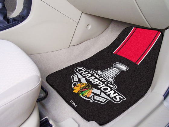 Chicago Blackhawks 2015 Stanley Cup Champions Carpet Car Mat Set