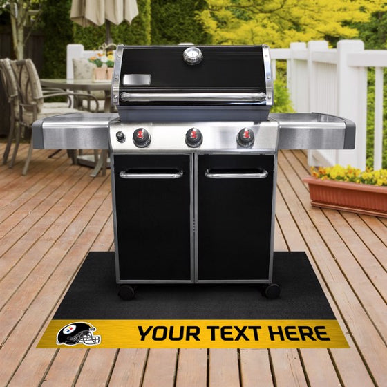 Pittsburgh Steelers Personalized Grill Mat