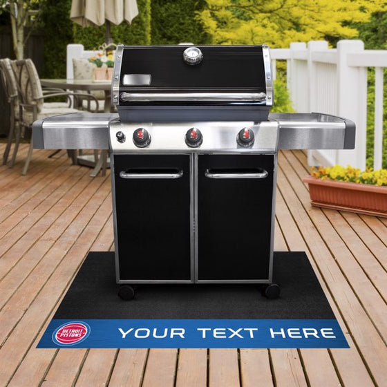 Detroit Pistons Personalized Grill Mat