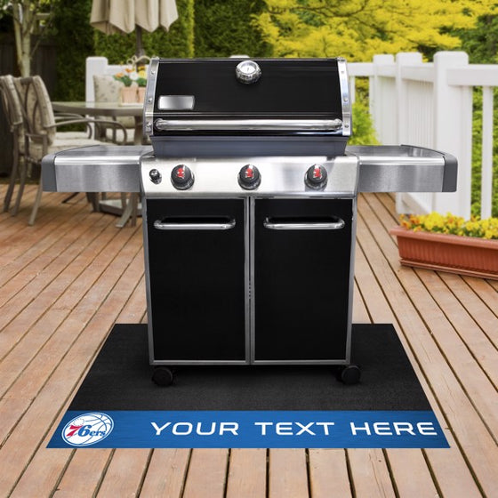 Philadelphia 76ers Personalized Grill Mat