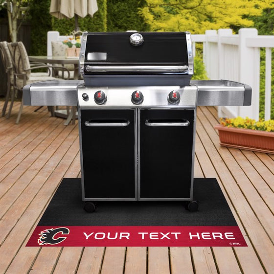 Calgary Flames Personalized Grill Mat