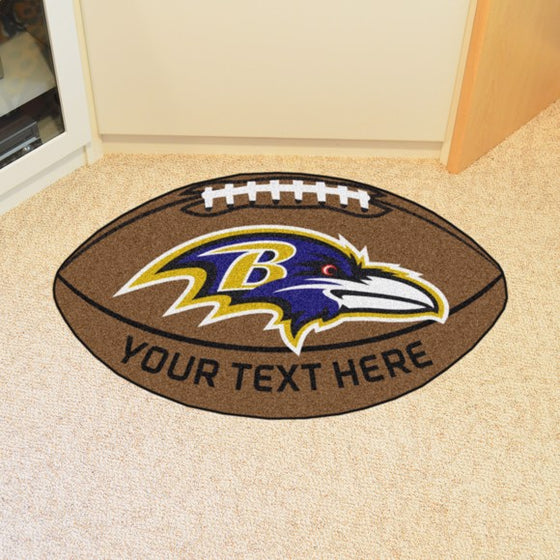 Baltimore Ravens Personalized Football Mat
