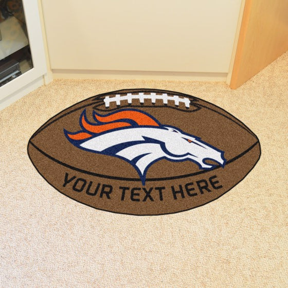 Denver Broncos Personalized Football Mat