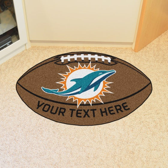 Miami Dolphins Personalized Football Mat