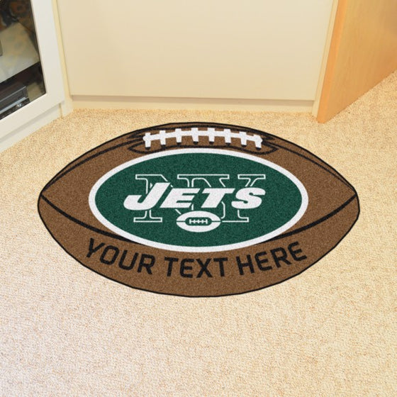New York Jets Personalized Football Mat