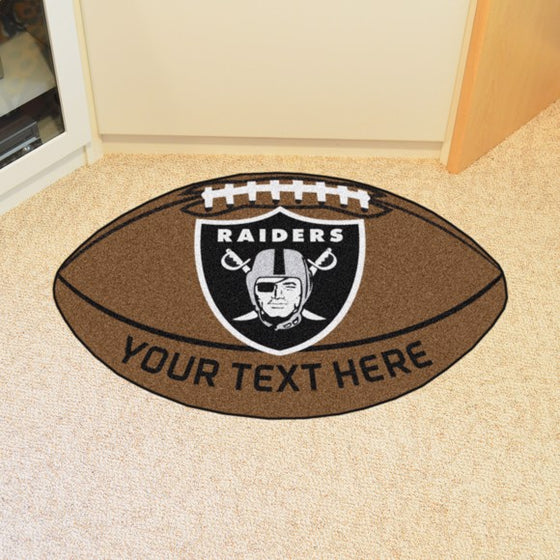 Oakland Raiders Personalized Football Mat
