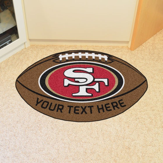 San Francisco 49ers Personalized Football Mat