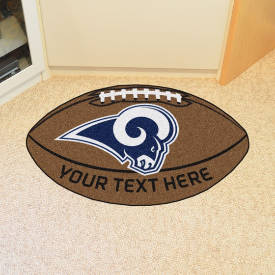 Los Angeles Rams Personalized Football Mat
