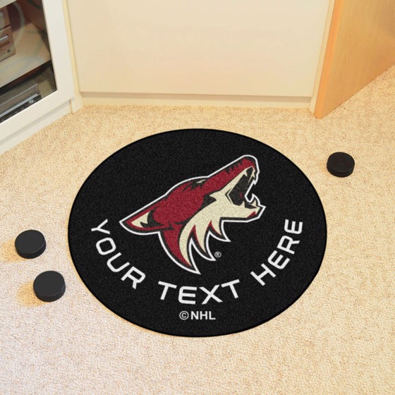 Arizona Coyotes Personalized Hockey Puck Mat